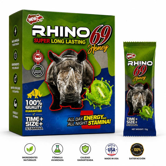 Rhino 69 Premium Honey ( Caja 12 Sobres )