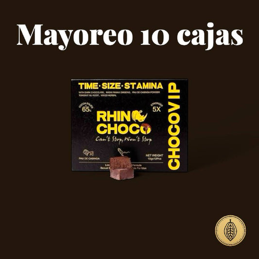 Mayoreo 10 cajas rhino choco (120 barras)